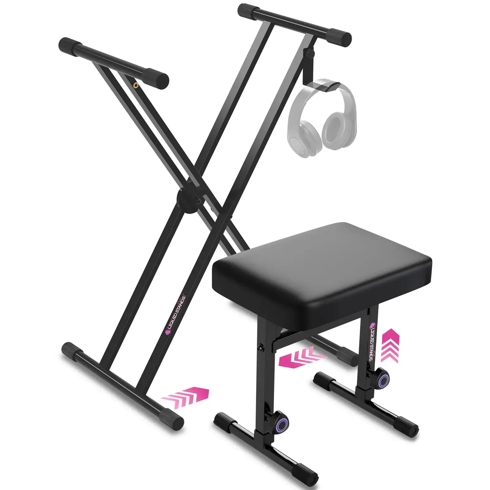 Adjustable X Style Keyboard Stand and Bench