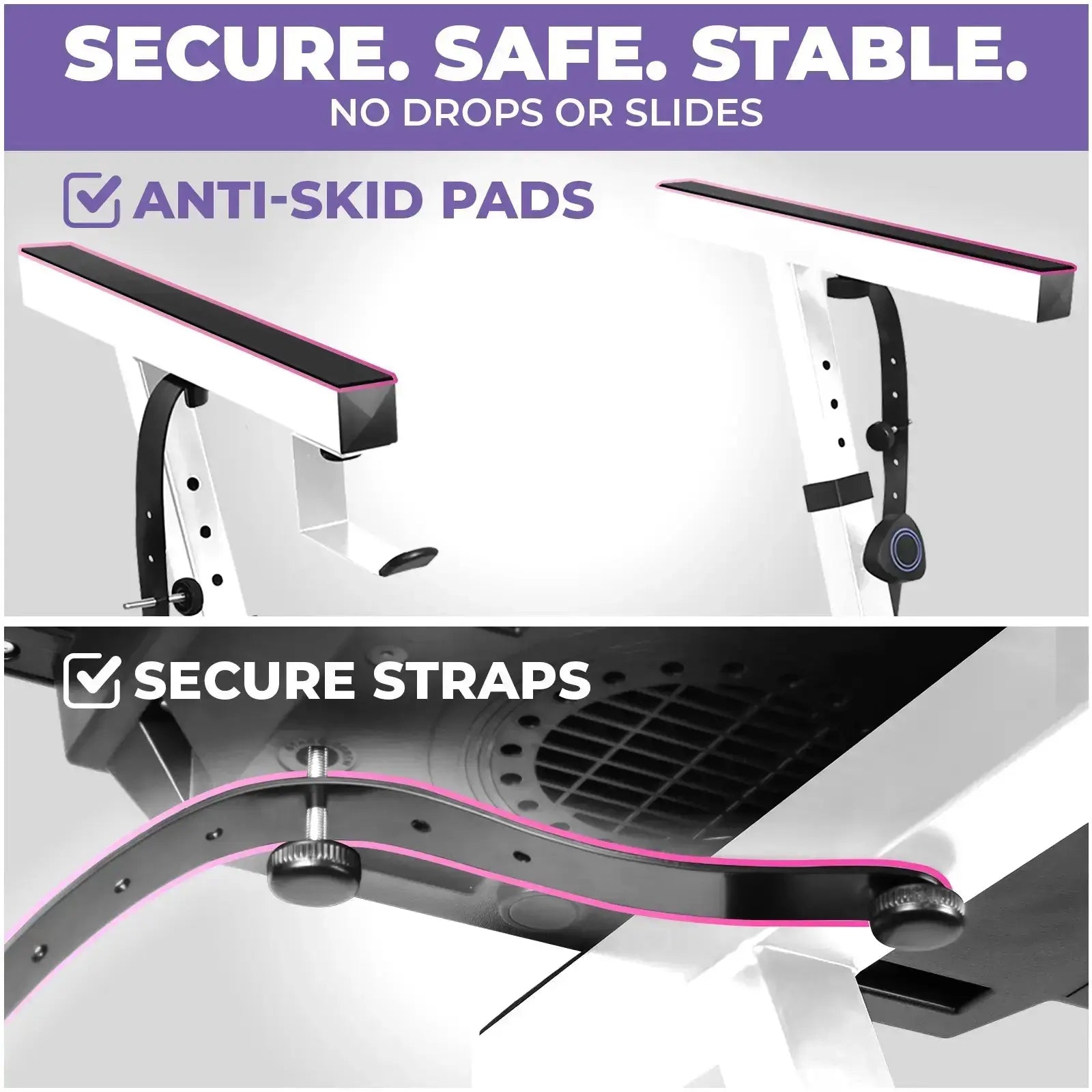 Adjustable Z Shape White Keyboard Stand with Wheels