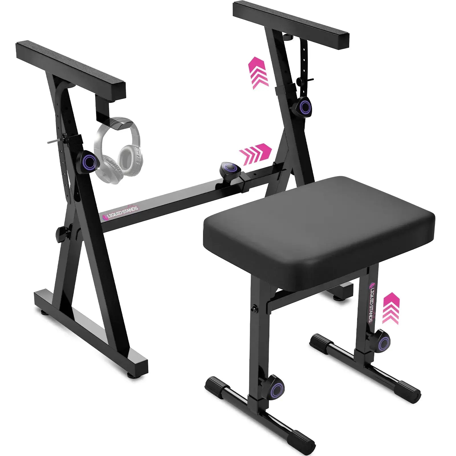 Adjustable Z Style Keyboard Stand w/ Bench