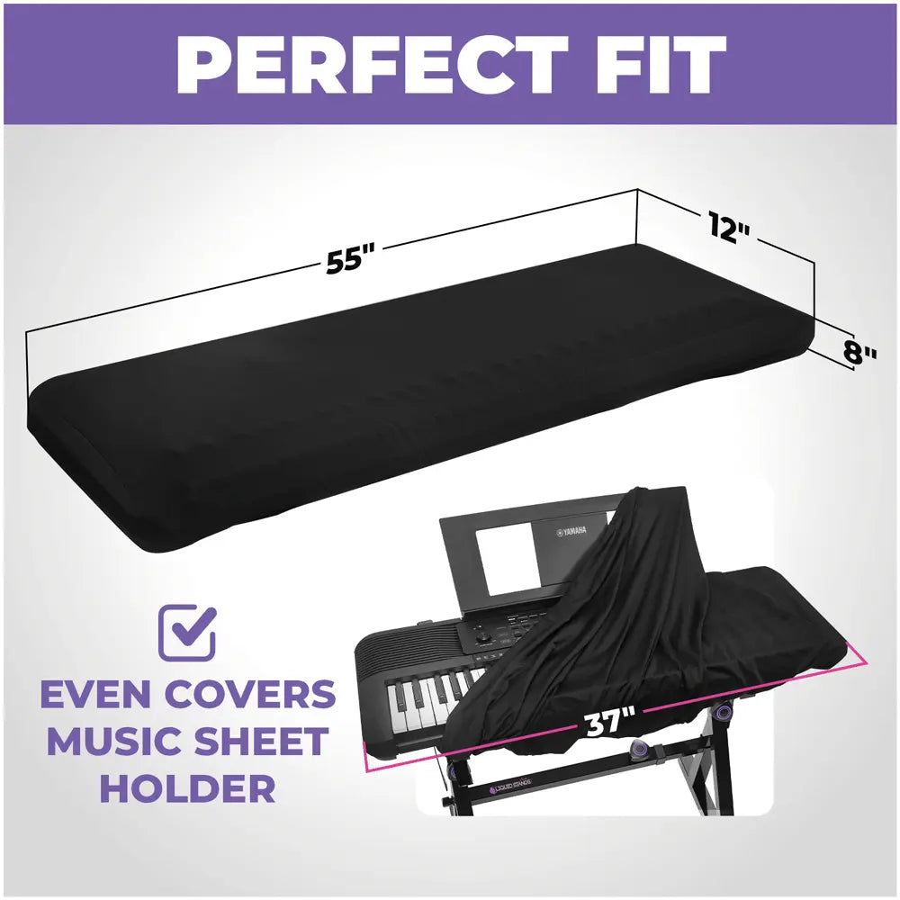 Adjustable Z Shape Black Keyboard Stand with Cover and Bench
