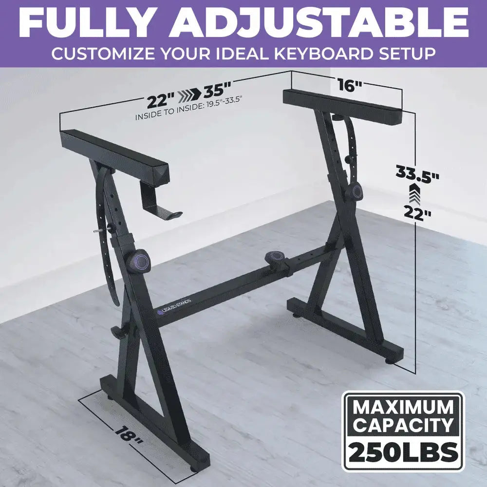 Adjustable Z Style Black Keyboard Stand