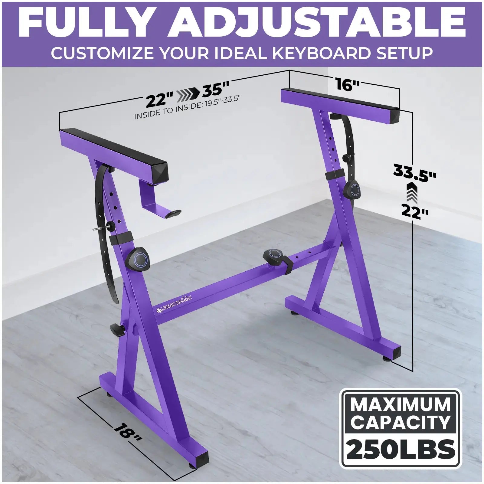 Adjustable Purple Z Style Keyboard Stand