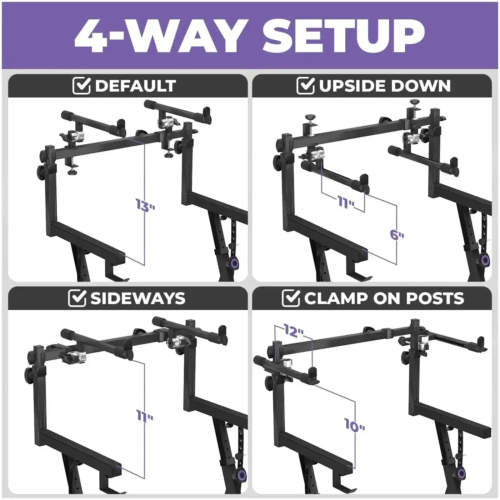 Adjustable 2nd Tier Keyboard Stand Attachment