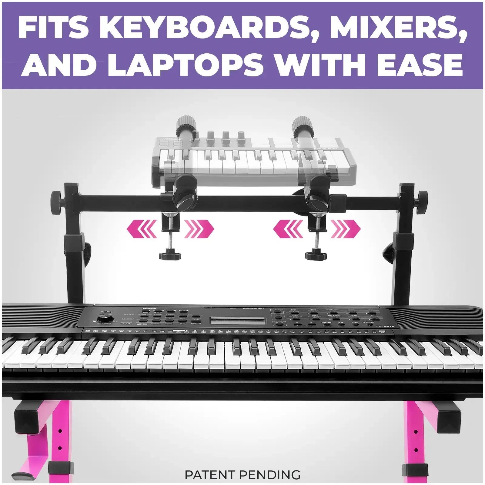 Adjustable 2-Tier Keyboard Stand Extender - Arms Only