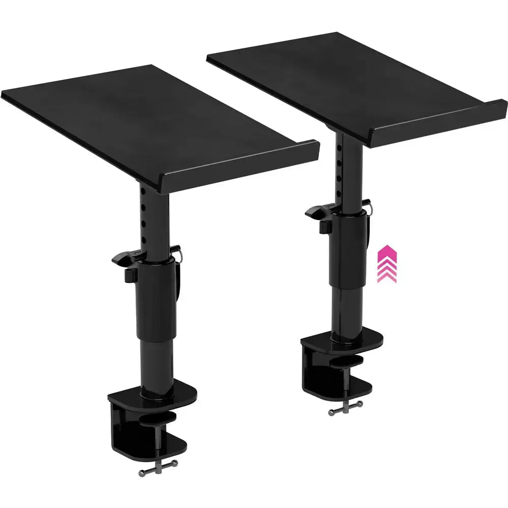 2-Piece Clamp-on Adjustable Speaker Monitor Stands with Tilt