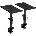 2-Piece Clamp-on Adjustable Speaker Monitor Stands with Tilt