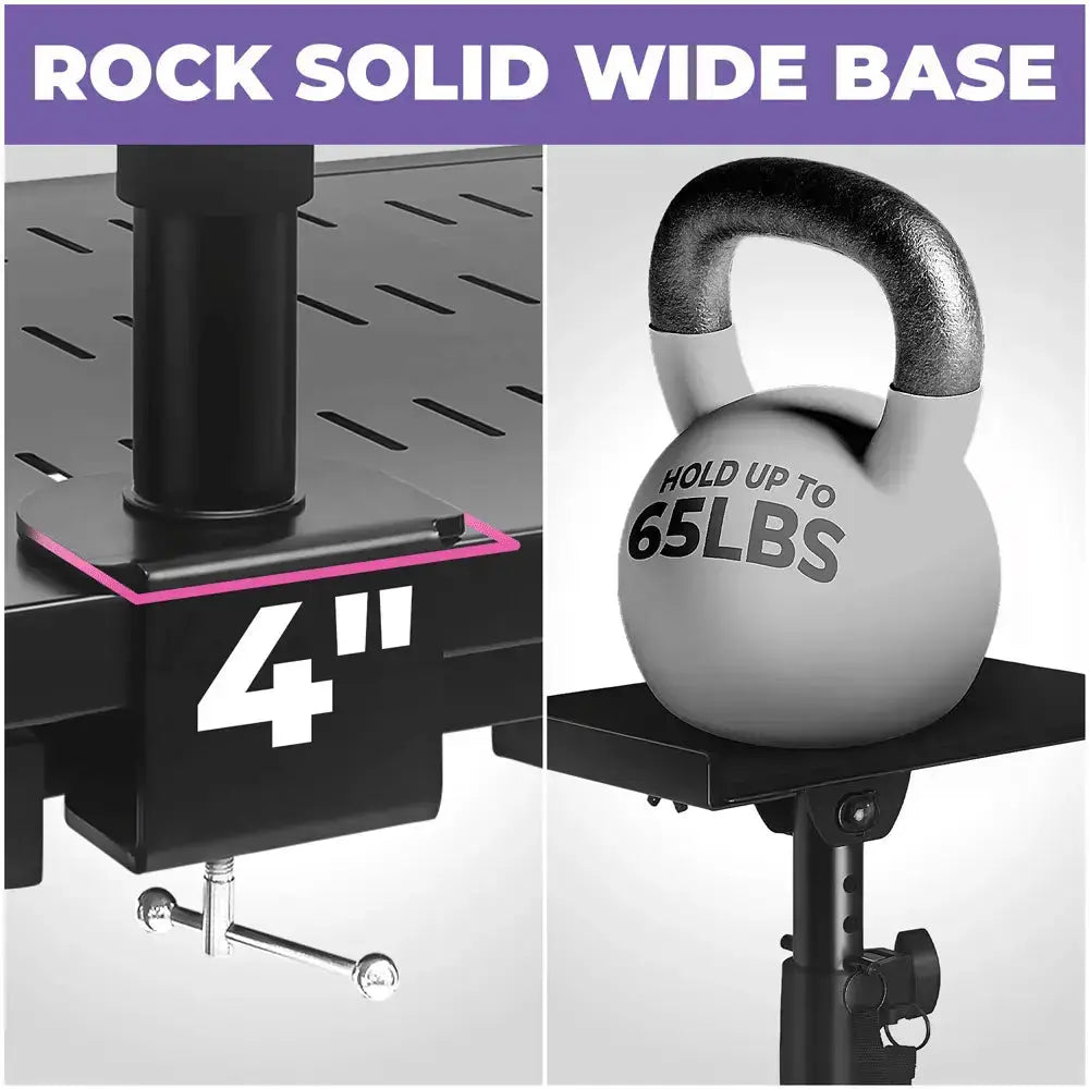 2-Piece Clamp-on Adjustable Speaker Monitor Stands with Tilt