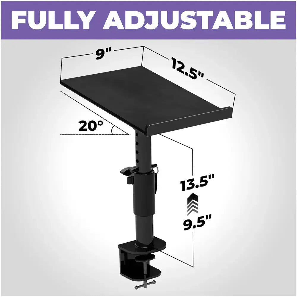 2-Piece Clamp-on Adjustable Speaker Monitor Stands with Tilt
