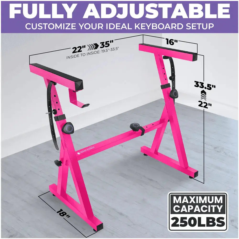 Adjustable Z Style Pink Keyboard Stand