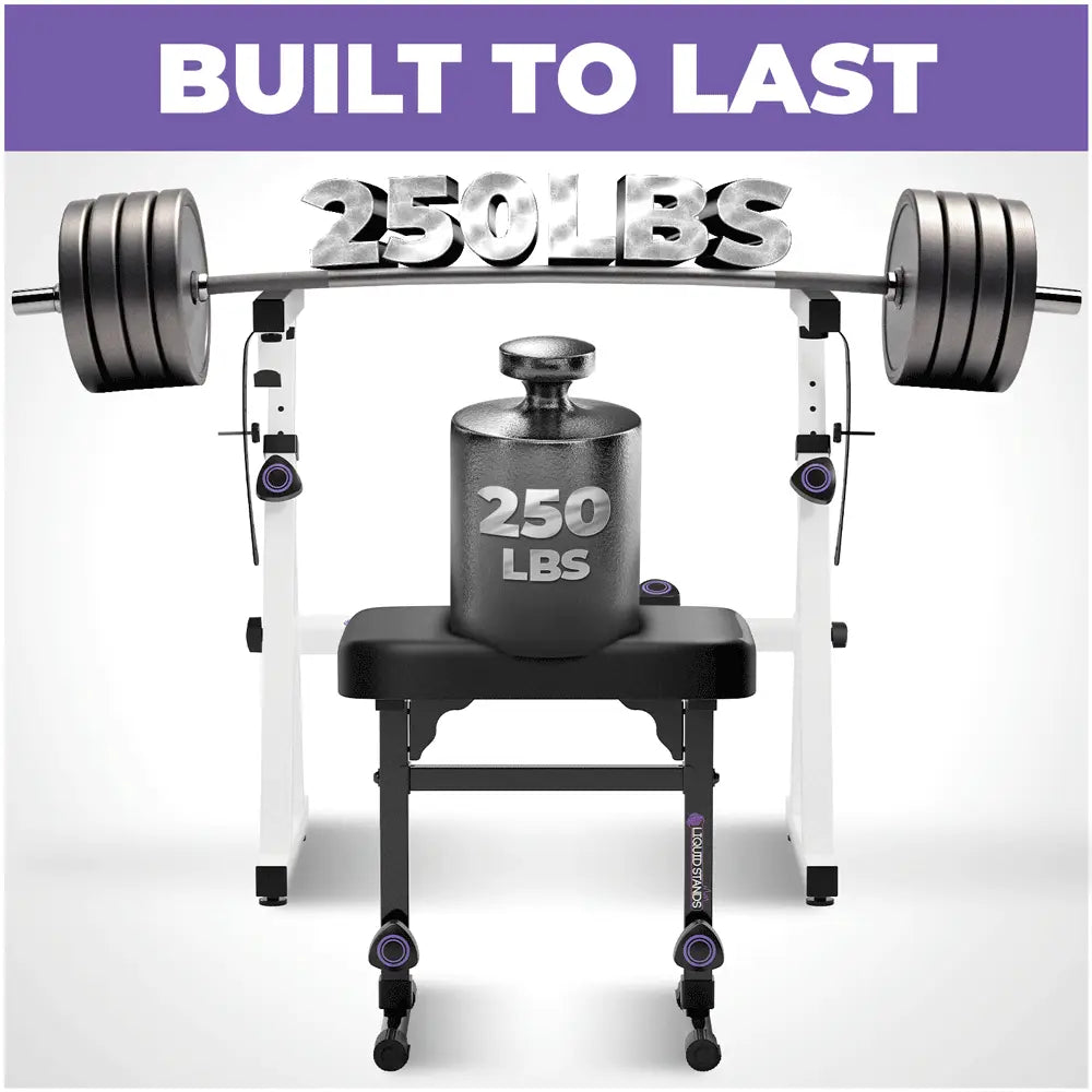 Adjustable White Z Style Keyboard Stand w/ Bench