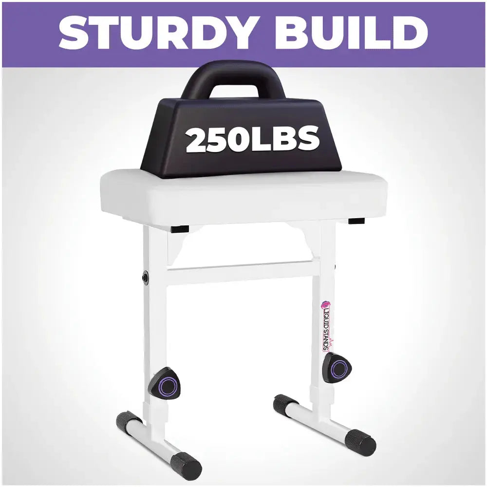 Adjustable White Keyboard Bench Seat