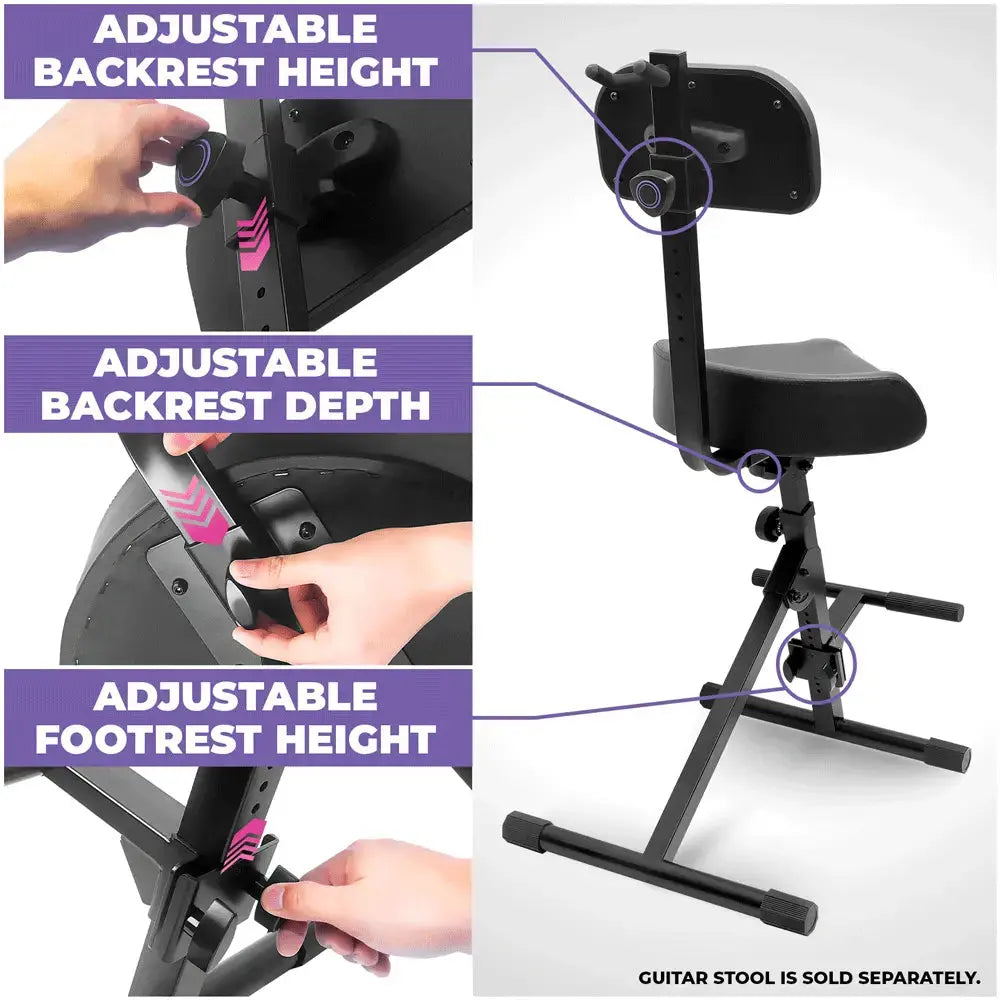 Adjustable Backrest for Guitar Stool